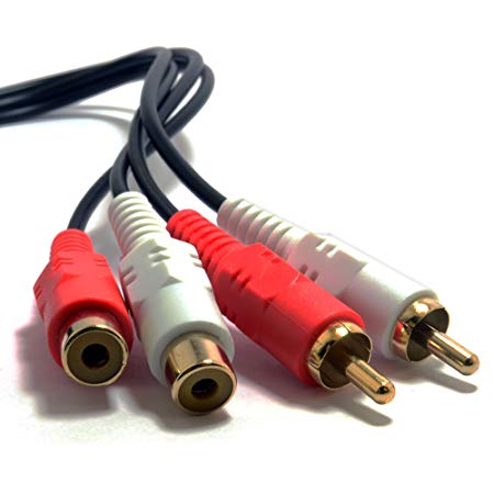 Kenable RCA Phono Twin Plugs to Sockets EXTENSION CABLE Audio Lead GOLD 5m (~16.5 feet)
