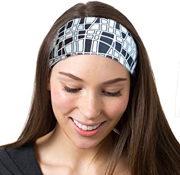 RiptGear Yoga Headbands for Women and Men - Wide Non Slip Design Headband for Running Yoga Fitness Fashion and Other Workouts