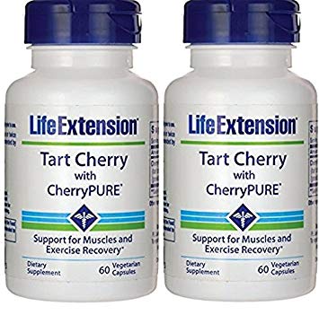 Life Extension Tart Cherry Extract w/ Standardized CherryPURE 60 Capsules (2 Pack)