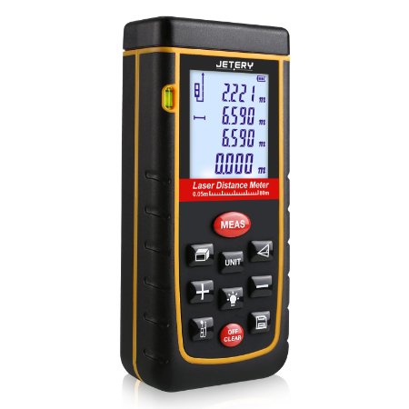 JETERY Digital Laser Distance Meter with Range 0.05 to 80m (0.16 to 262 Feet)