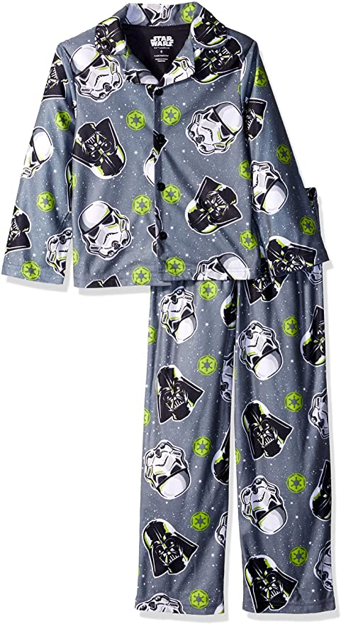 Star Wars Boys' 2-Piece Button Front Pajama Set