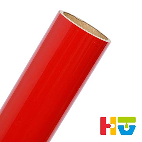 HTV Crafts Easy260 PU Iron-on (Matte) 12"x5 feet | Extra Creative Kit Bundled | for Cricut and Cameo Cutting Machines | Easy to Cut, Weed, and Transfer (Red, 12"x5ft)