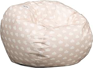 Big Joe Classic Bean Bag Chair, Mini Clouds Oat Smartmax, Durable Polyester Nylon Blend, 2 feet Round