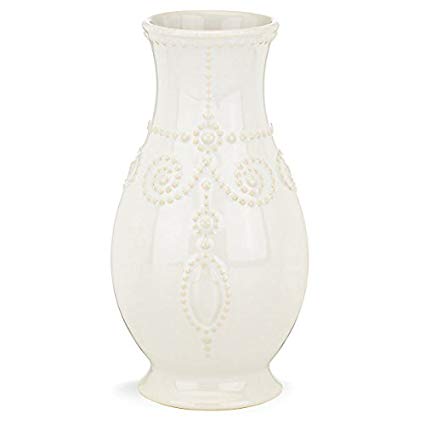 Lenox French Perle White Fluted Vase