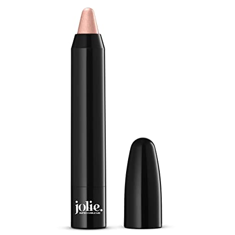 Jolie Eyebrow Perfecting Brightener & Highlighter, Creamy Self Sharpening Crayon Stick, Satin Finish (Champagne Pink)