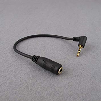 4-Pole 2.5mm Male to 3.5mm Female Gold Plated Stereo Audio Jack Adapter Cable Connector for Speaker, Headphone, MP3 and More