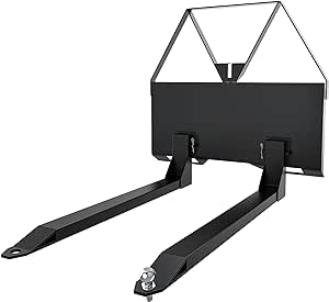 YINTATECH 46" Quick Attach Pallet Forks Attachment Skid Steer Forks 2600 lbs Capacity for Tractors Loaders Quick Attach Mount Fork