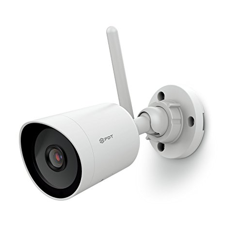 FDT 1080P HD WiFi Bullet IP Camera (2.0 Megapixel) Outdoor Wireless Security Camera, IP67 Weatherproof, MicroSD Card Storage & 98ft Nightvision FD8905W (White)