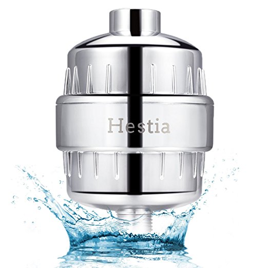 Hestia Universal Shower Filter | Remove Chlorine, Heavy Metals, Odor | Soften Water | Good for Lung, Skin, Hair | 2 Cartridges