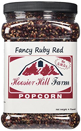 Hoosier Hill Farm Ruby Red, Popcorn Lovers 4 lb. Jar.