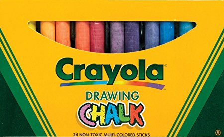 Binney & Smith Crayola(R) Drawing Chalk, Assorted Colors, Box Of 24