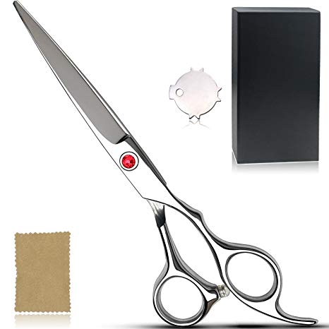 ✅Hair Cutting Scissors Shears/Hair Scissors Shears/Haircut Scissors Shears/Professional Hairdressing Scissors for Barber and Salon Styling 6.5" Razor Edge Series with Fine Adjustment Screw-Akrica Care
