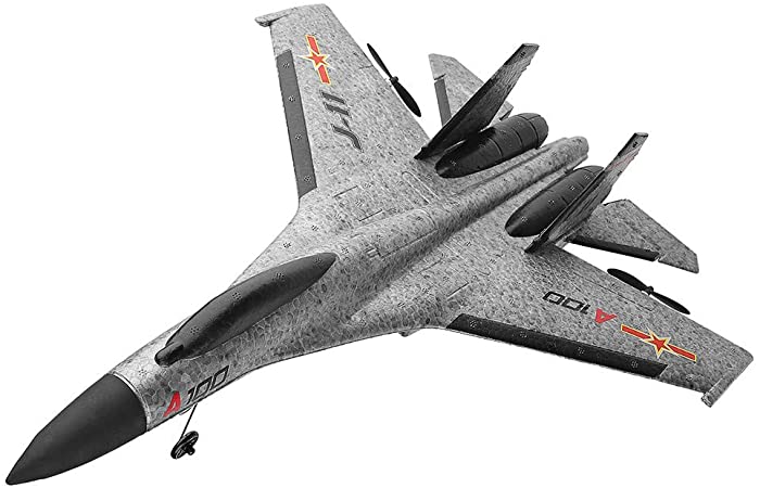 Leadmall Remote Control Jets | Race RC High Speed Fighter Jets Durable EPP Foam (3-CH 2.4GHz Transmitter Included) | RTF RC Airplane with Safe Technology (Gray)