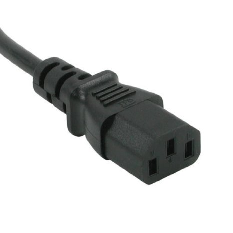 C2G / Cables To Go 09482 18 AWG Universal Power Cord for NEMA 5-15P to IEC320C13, Black (15 Feet/4.57 Meters)