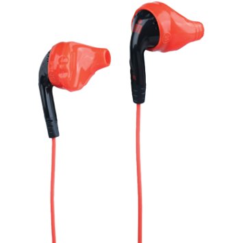 Yurbuds Ironman Inspire PRO Performance Fit Sport Earphones with 3-Button Control and Mic, Black/ Red