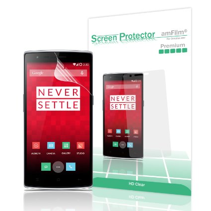 OnePlus One Screen Protector amFilm HD Clear Invisible Screen Protector for One Plus One 3-Pack Lifetime Warranty