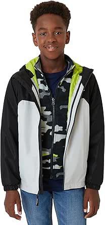 Eddie Bauer Boys' Jacket - Lone Peak Waterproof 3-in-1 Insulated Windbreaker Coat with Removable Fleece Lining (5-20)