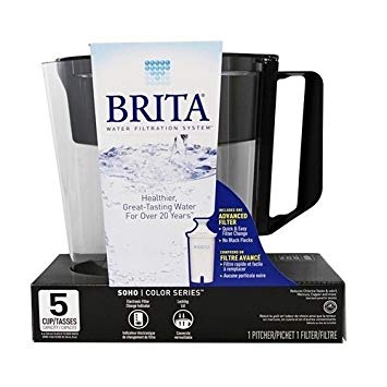 Brita Soho Black Pitcher Water Filtration System