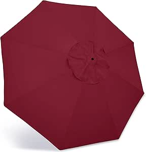 ABCCANOPY 7.5ft Outdoor Umbrella Replacement Top Suit 8 Ribs (Burgundy)