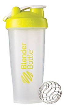 BlenderBottle Classic Loop Top Shaker Bottle, Clear/Green, 28-Ounce Loop Top