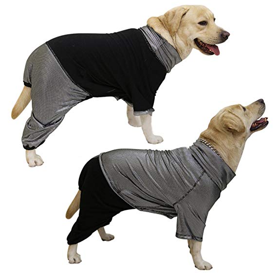 NACOCO Dog Jumpsuit Pet Jumper Heat Reflective Reversible Fleece Coat for Large Dog