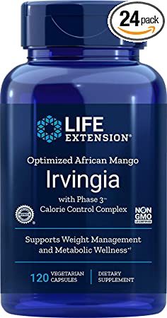 Life Extension Optimized Irvingia with Phase 3 Calorie Control, 120 Vegetarian Capsules