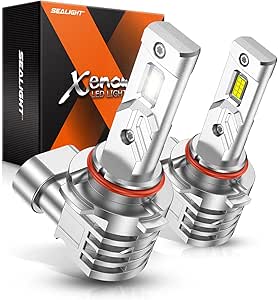 SEALIGHT H10 Fog Lights Bulbs or DRL 16000LM Brightness, 9145 9140 Fog Lamps Bulb 6000K White Strong Penetration, 2024 Upgrade Liquid-cooled Copper Tubing H10 Fog Lights for Truck, Pack of 2