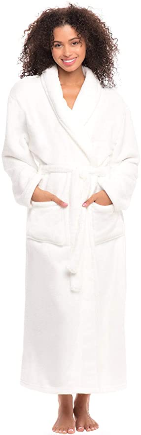 Alexander Del Rossa Women's Warm Fleece Robe, Long Plush Bathrobe