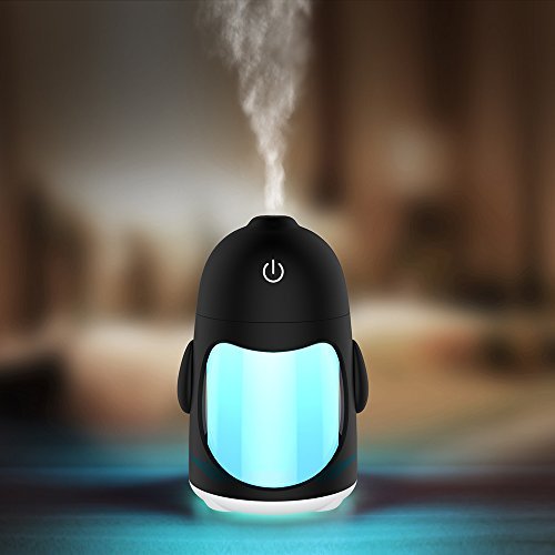 Walkas Mini Portable 7 Color LED Light Cool Mist Humidifier with Timed auto shutdown for Office Home