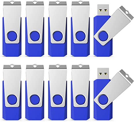 Aiibe 20 Pack 4GB Flash Drive USB Drive 4GB USB 2.0 Thumb Drive Bulk USB Flash Drive 4GB Jump Drive, 4GB 20 Pack Blue