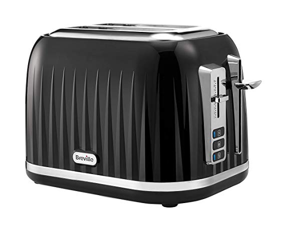 Breville VTT529 Impressions 2-Slice Toaster, Featuring High-Lift, Black with Chrome Trim,