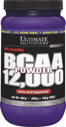 Ultimate Nutrition Flavored BCAA 12,000mg Branched Chain Amino Acid Supplement Powder, Natural Unflavored, 400g