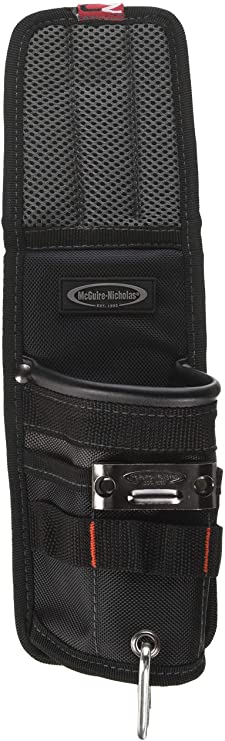 McGuire-Nicholas Quad Series Tool Sleeve | Durable Tool Storage with Snap Hook Attachments | Attach to Front Pocket, Back Pocket, Belt Loop or Waistband, Black/Gray - 810-Q