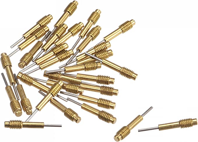 uxcell 30pcs Replace Pins for Watch Band Pin Punch Tool 0.8mm Dia Brass Link Pin Remover Punch Pins M3x0.5 Threads