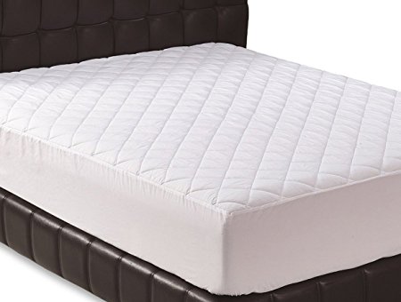 Quilted Fitted Mattress Pad (Queen) - Mattress Cover Stretches up to 16 Inches Deep - Mattress Topper by Utopia Bedding
