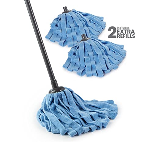 O-Cedar Microfiber Cloth Mop (Microfiber Cloth Mop with 2 Extra Refills)