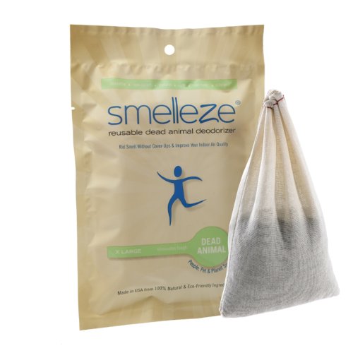 SMELLEZE Reusable Dead Animal Smell Removal Deodorizer Pouch: Rid Decay Odor Without Scents in 150 Sq. Ft.