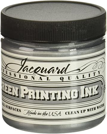 Jacquard JAC-JSI1122 Screen Printing Ink, 4 oz, Silver