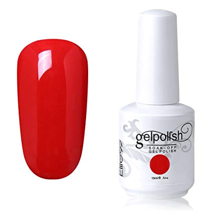 Elite99 Soak Off Gel Polish Lacquer Nail Art UV LED Manicure Varnish 15ml Orange Red 1022