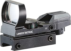 Lancer Tactical Multi Reticle Full Metal Red & Green Dot Open Tubeless Reflex Airsoft Scope Sight