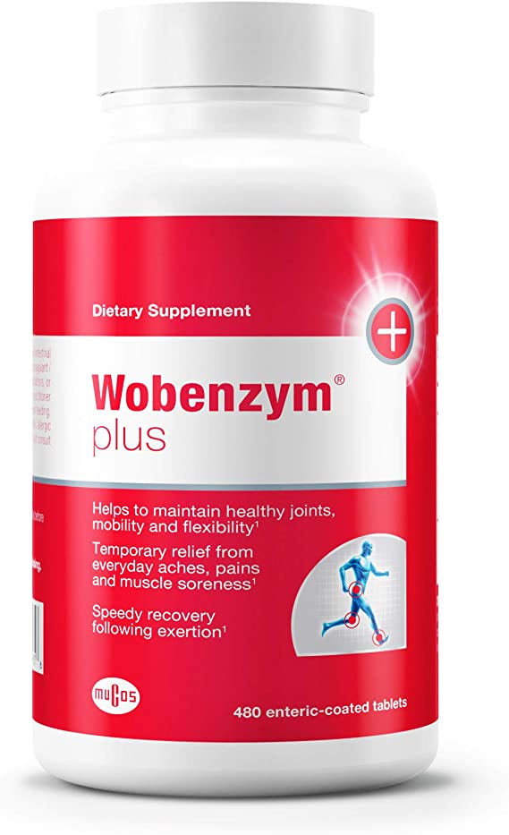 Wobenzym - Wobenzym Plus - Supports Joint Function, Muscles and Recovery After Exertion - 480 Tablets