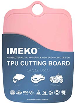IMEKO New 2019 Kitchen Ergonomic Design TPU Cutting Board - Flexible, Food Safe, BPA free, Anti - Bacterial Chopping Mats