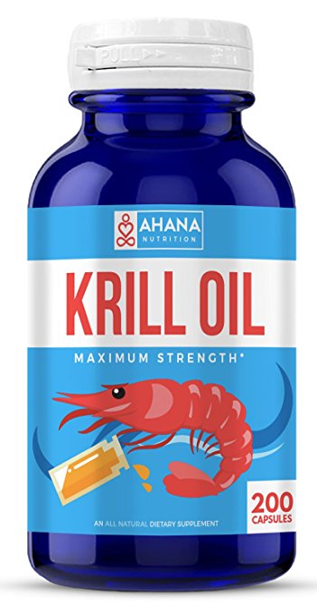 Pure Antarctic Krill Oil 1000mg Capsules With Omega 3 & Astaxanthin (200 Pills Supplement) - All Natural Tablets Supporting Cardiovascular Health, Maintains Cholesterol Levels, & Aids In Joint Health