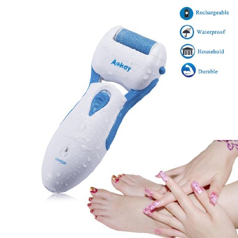 Aokey Rechargeable Electric Callus Remover for Feet Professional Foot Shaver/File Electronic Pedicure Tool for Dead Coarse Rough Skin