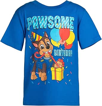 Paw Patrol Birthday T-Shirt Toddler to Little Kid Sizes (2T - 7-8)