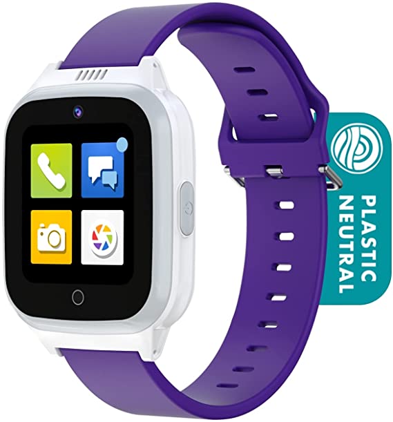 Cosmo JrTrack 2 Kids Smartwatch | Purple | 4G Voice Calling | Text, Voice, & Image Messaging | Enhanced GPS | Blocks Unknown Callers | SIM Card Included