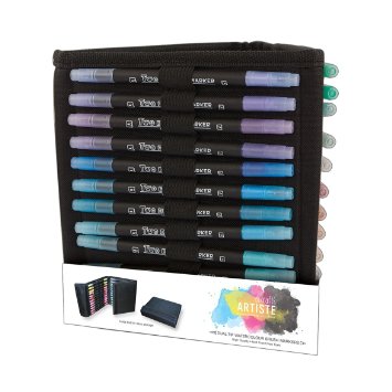 docrafts Artiste Watercolor Dual Tip Markers, 36-Pack