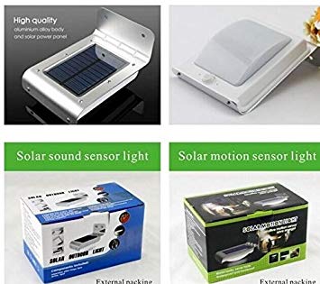 Drhob 1pcs16 LED Solar Outdoor Light Energy Saving Light-control Infrared Motion Sensor Wall Lamp（ Color: Silver)