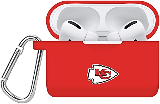 GAME TIME Kansas City Chiefs Silicone Case Cover Compatible with Apple AirPods Pro Battery Case - Red