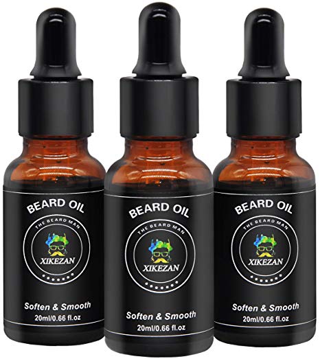3 PACK Beard Oil for Men 100% Natural Scented Beard Growth Oil Leave-in Conditioner & Softener for Beard Care & Grooming w/Gift Box